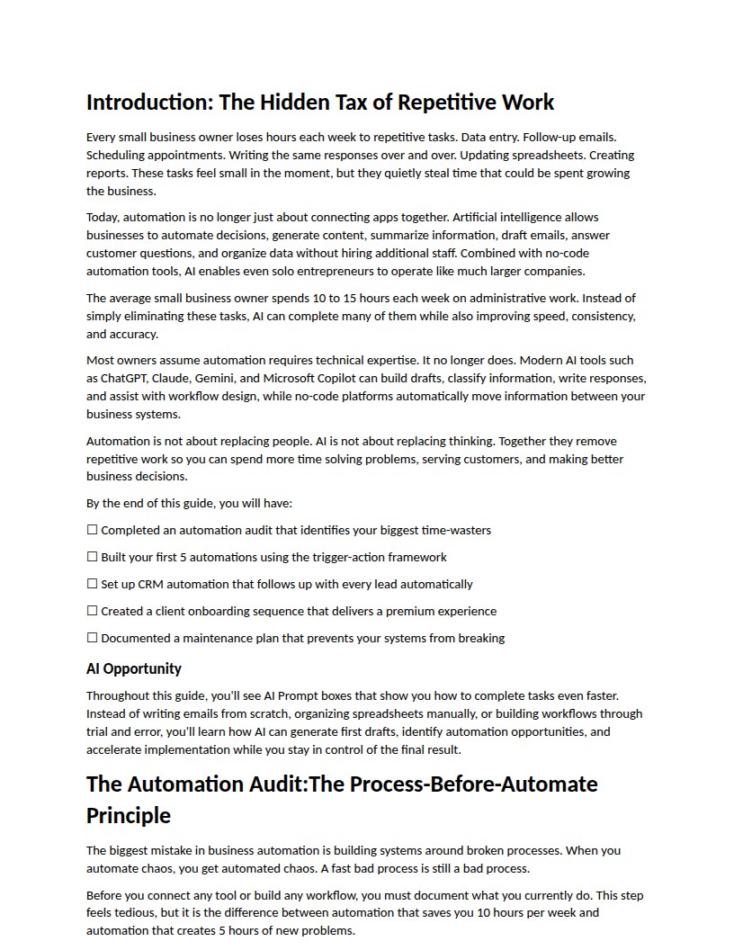 Plain editable document before branding
